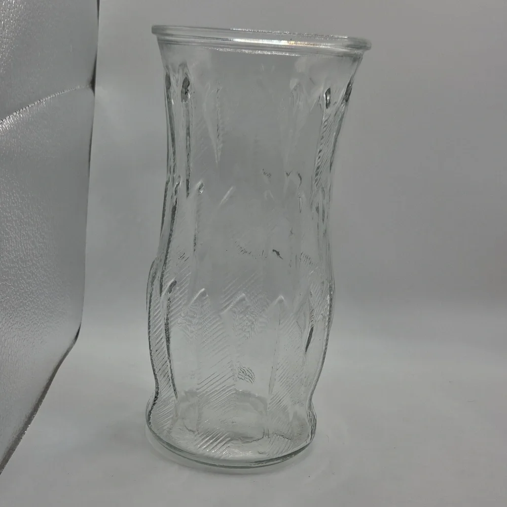 Brody Textured Clear Glass Vase 9.5 Inch